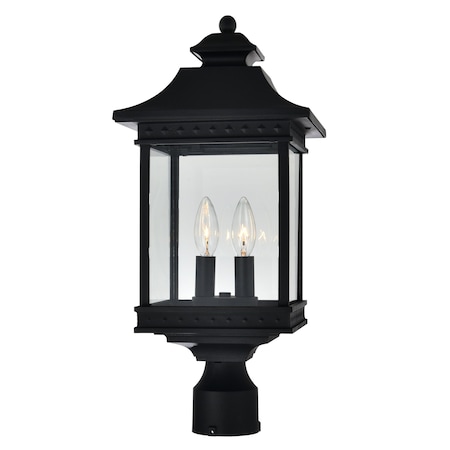 Cwi Lighting Cleveland 2 Light Black Outdoor Lantern Head 0416PT9-2-101